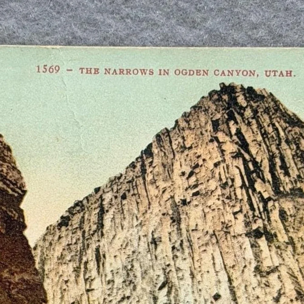 Ogden Canyon Utah The Narrows Bridge Crossing Canyons Posted TN c1910s‎ POSTCARD